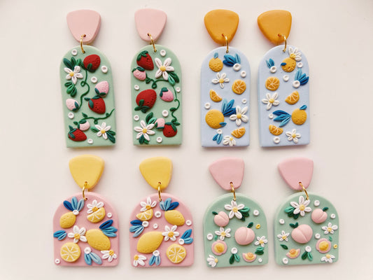 Fruit Lover Clay Earrings