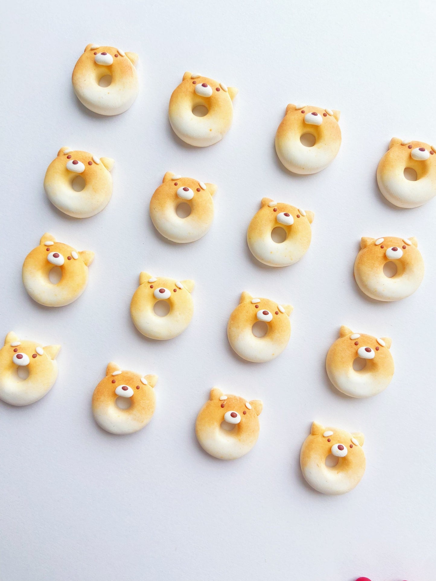 Shiba Donut Clay Earrings