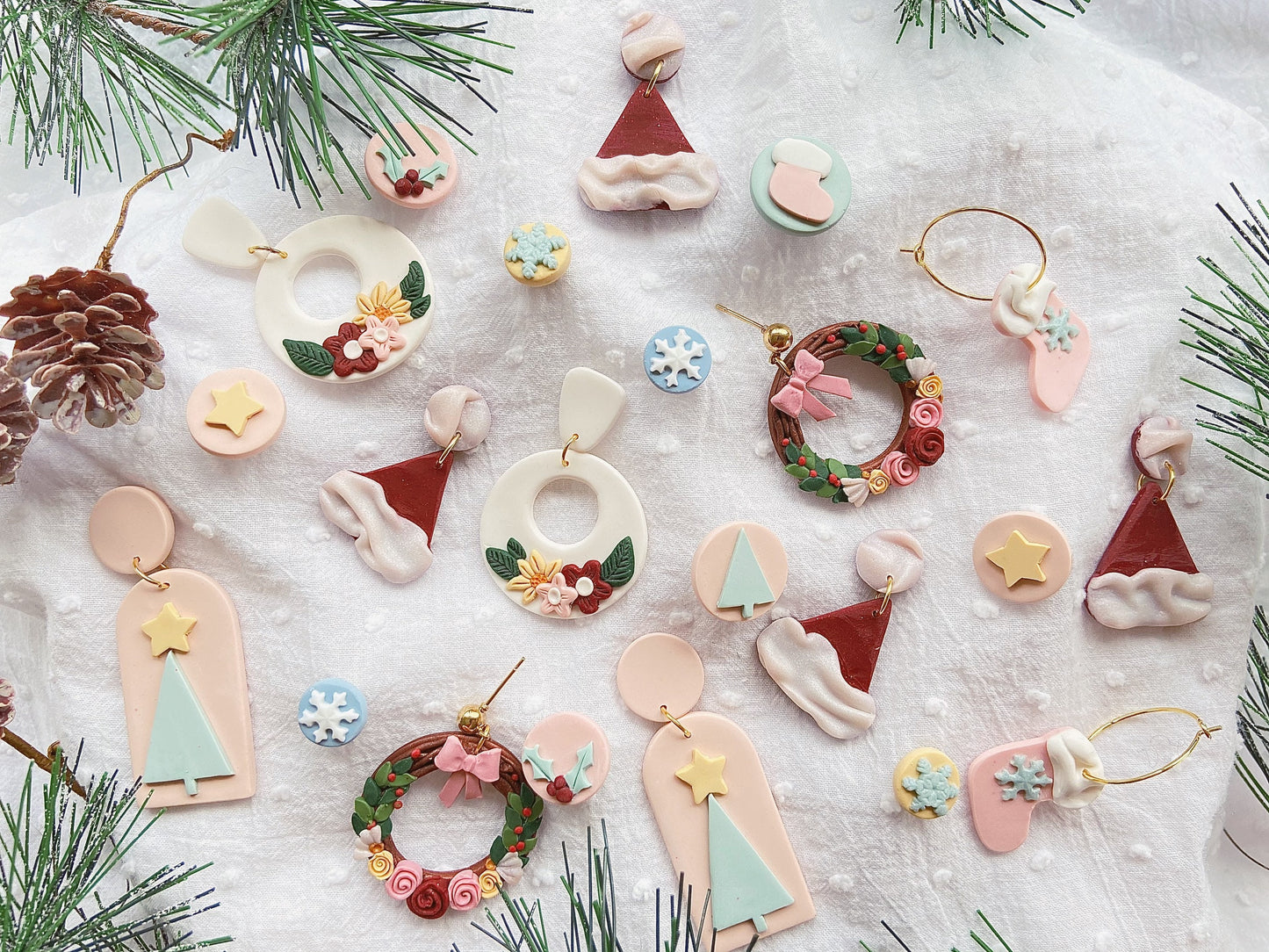 Christmas Wreath Earring