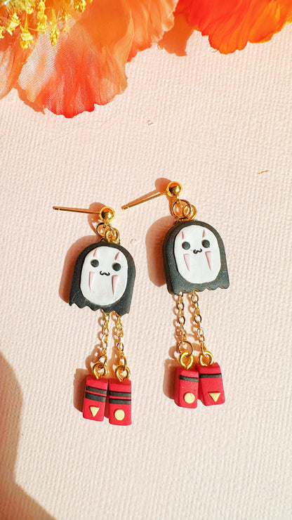 No-Face Lantern Chain Earrings