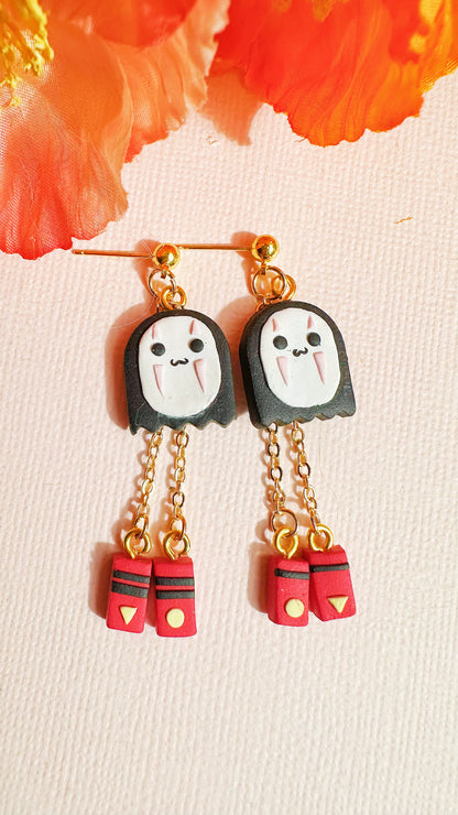 No-Face Lantern Chain Earrings