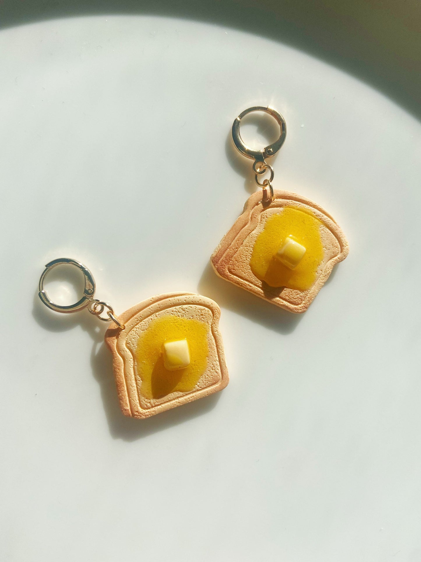 Honey Butter & Strawberry Cream Toast Miniature Earrings