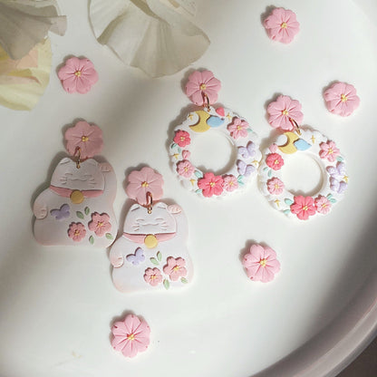 Cherry Blossom Wreath Earrings
