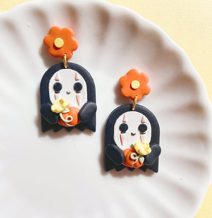 No Face Ghibili SpiritedAway Earrings