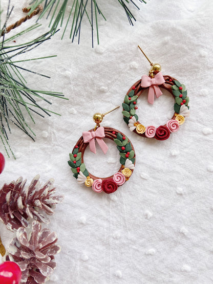 Christmas Wreath Earring
