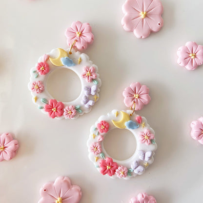 Cherry Blossom Wreath Earrings